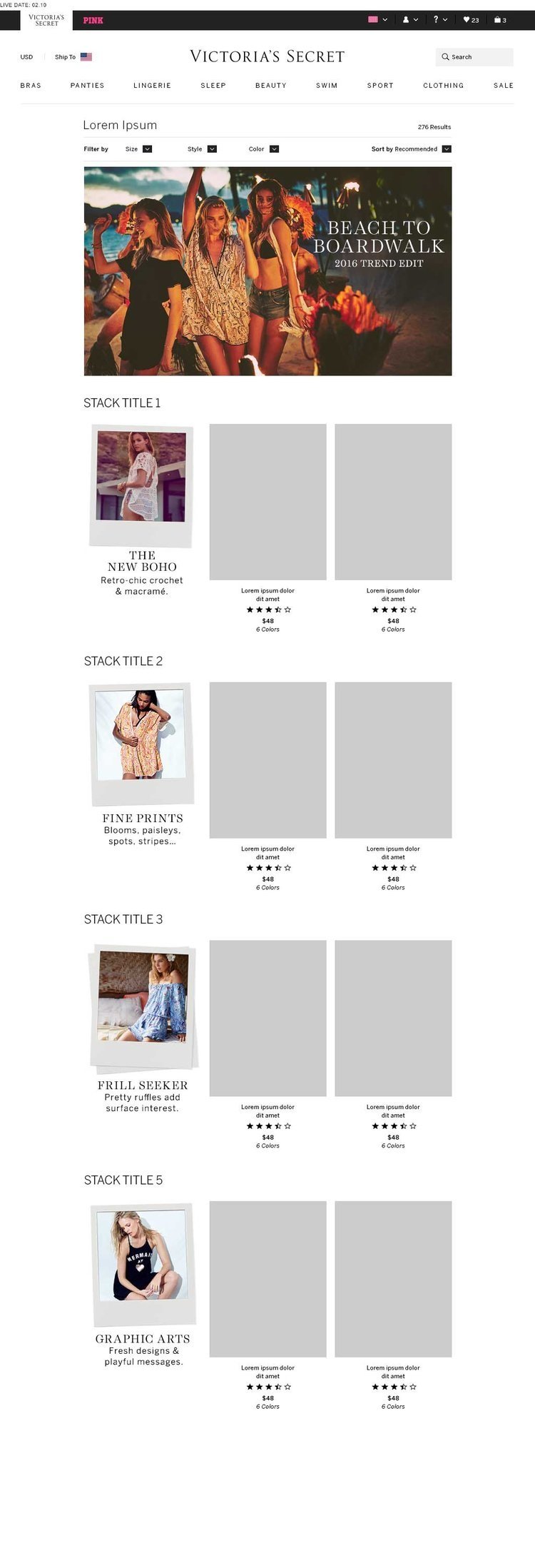 Beach trend shopping