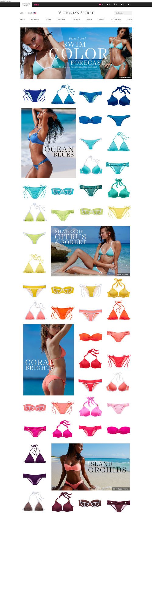 Swim color shopping