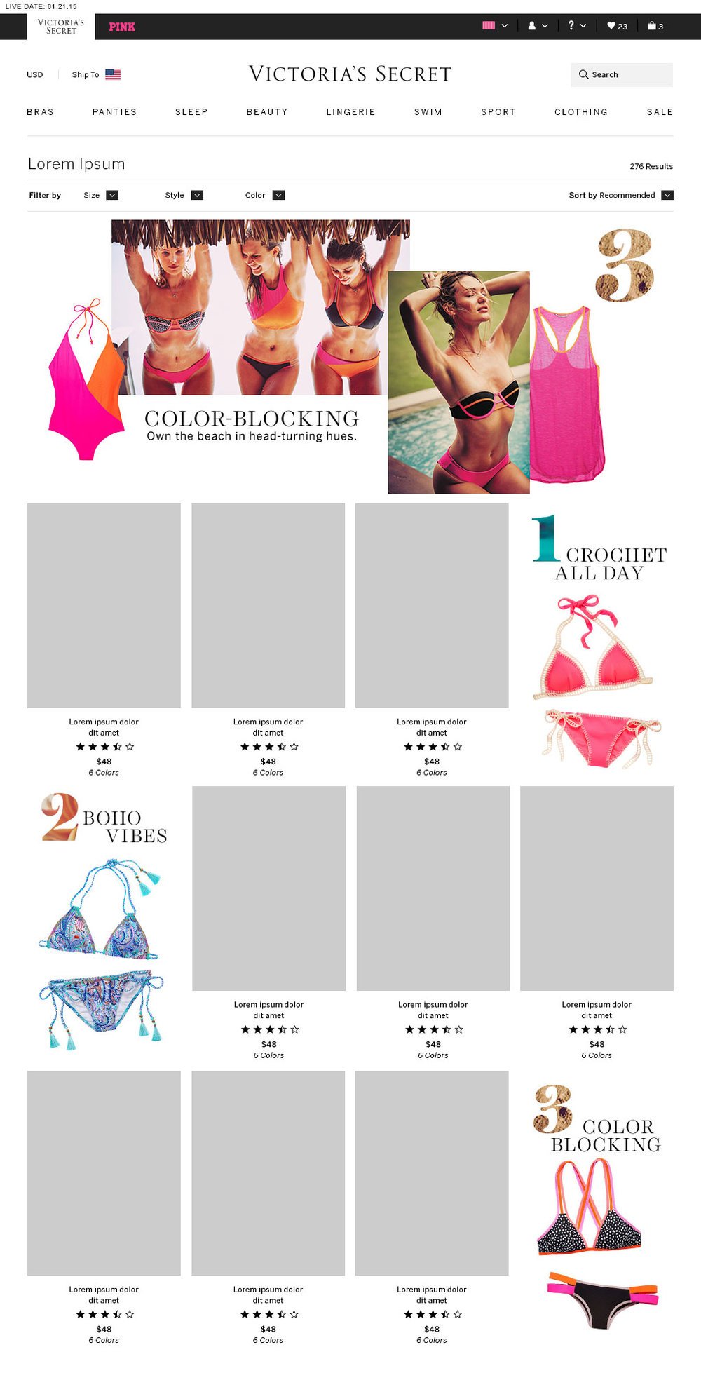 Swim trend shopping